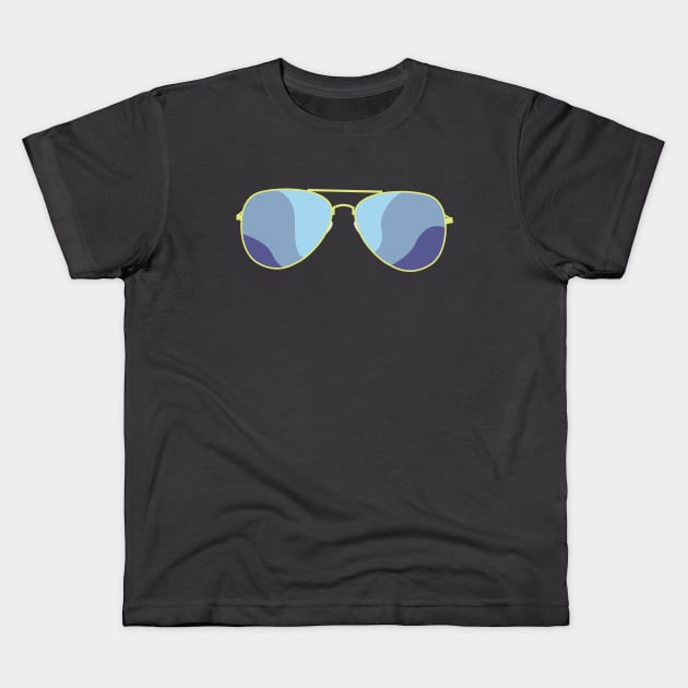 Minimalist Sun Glasses Kids T-Shirt by Raizenyzer